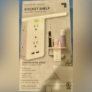 📱SOCKET~SHELF Organizer by Sharper Image ~ BRAND NEW & UNOPENED